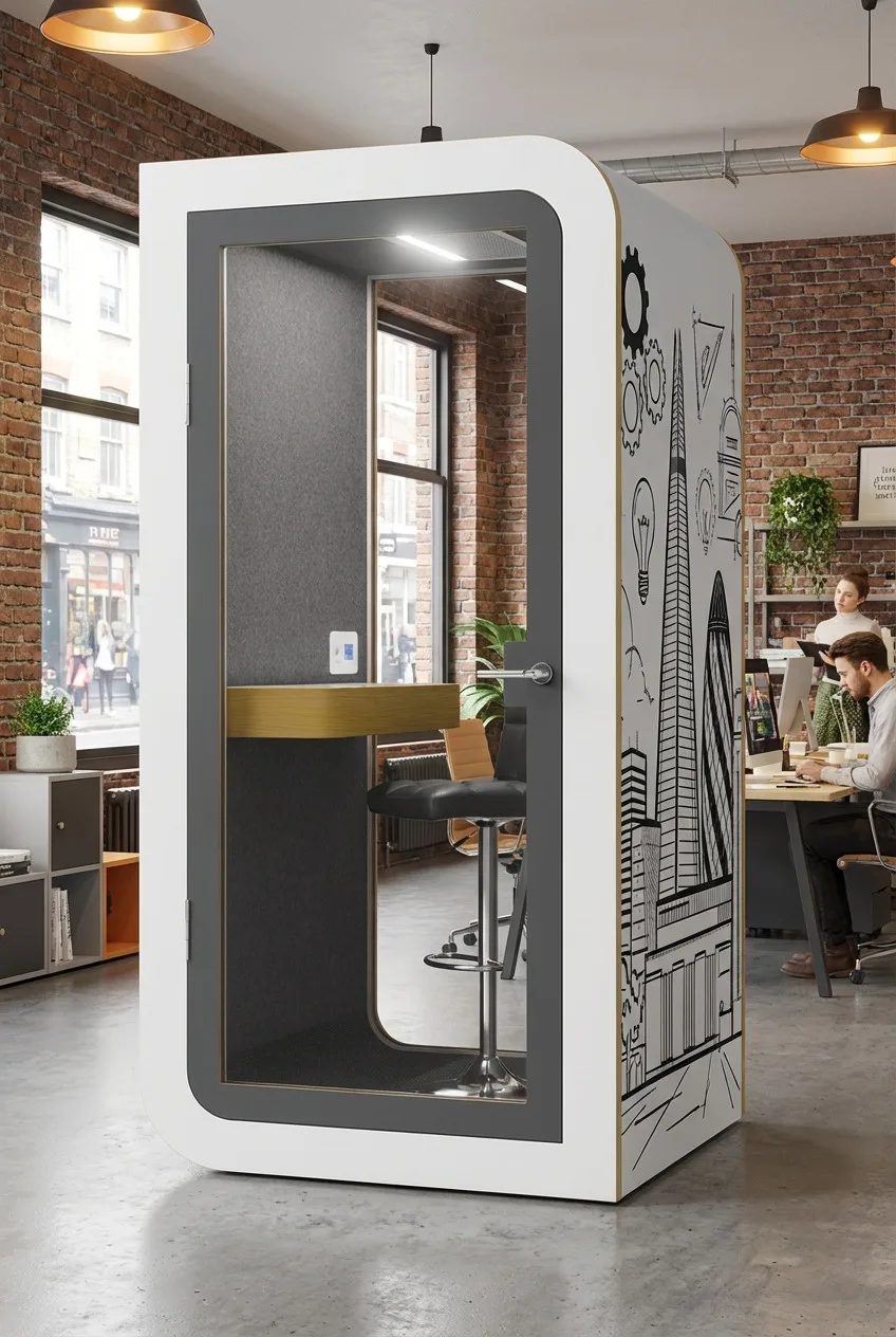 Besprechung in einer SilentBox Duet Kabine